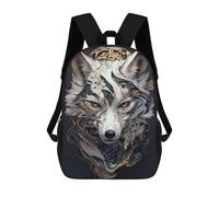 sinyumoney Sacs À Dos Imprimés En 3D Pour Enfants Ornate Wolf Head Portrait Sacs À Dos Tendance Et Décontractés, Sacs De Voyage Mignons, Sacs À Dos Décontractés Pour Garçons Et Filles