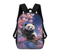 sinyumoney Sacs À Dos Imprimés En 3D Pour Enfants Panda in Cherry Blossom Tree-1 Sacs À Dos Scolaires Garçon Fille Avec Grandes Poches Pour Enfants 17inch