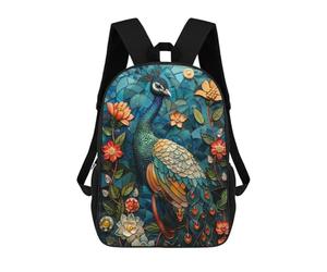 sinyumoney Sacs À Dos Imprimés En 3D Pour Enfants Peacock Kintsugi Art : Sac À Dos Scolaire Mignon Pour Garçons, Idéal Pour Les Activités De Plein Air Et Les Sorties Au Collège 17inch