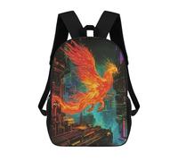 sinyumoney Sacs À Dos Imprimés En 3D Pour Enfants Phoenix Fire Animal : Sac À Dos Scolaire Mignon Pour Garçons, Idéal Pour Les Activités De Plein Air Et Les Sorties Au Collège 17inch