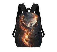 sinyumoney Sacs À Dos Imprimés En 3D Pour Enfants Phoenix in Flames : Sac À Dos Scolaire Mignon Pour Garçons, Idéal Pour Les Activités De Plein Air Et Les Sorties Au Collège 17inch