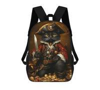 sinyumoney Sacs À Dos Imprimés En 3D Pour Enfants Pirate Cat Treasure Chest-6 Sacs À Dos Tendance Et Décontractés, Sacs De Voyage Mignons, Sacs À Dos Décontractés Pour Garçons Et Filles