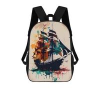 sinyumoney Sacs À Dos Imprimés En 3D Pour Enfants Pirates Life : Sac À Dos Scolaire Mignon Pour Garçons, Idéal Pour Les Activités De Plein Air Et Les Sorties Au Collège 17inch