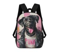 sinyumoney Sacs À Dos Imprimés En 3D Pour Enfants Punk Dog Fashion Style Sacs À Dos Tendance Et Décontractés, Sacs De Voyage Mignons, Sacs À Dos Décontractés Pour Garçons Et Filles