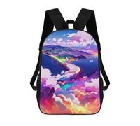 sinyumoney Sacs À Dos Imprimés En 3D Pour Enfants Rainbow Bridge Over Clouds Sacs À Dos Scolaires Garçon Fille Avec Grandes Poches Pour Enfants 17inch