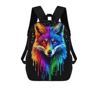 sinyumoney Sacs À Dos Imprimés En 3D Pour Enfants Rainbow Fox Pop Art Fox Co : Sac À Dos Scolaire Mignon Pour Garçons, Idéal Pour Les Activités De Plein Air Et Les Sorties Au Collège 17inch