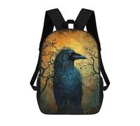 sinyumoney Sacs À Dos Imprimés En 3D Pour Enfants Raven Light : Sac À Dos Scolaire Mignon Pour Garçons, Idéal Pour Les Activités De Plein Air Et Les Sorties Au Collège 17inch