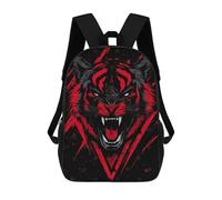 sinyumoney Sacs À Dos Imprimés En 3D Pour Enfants Red And Black Tiger Illustration : Sac À Dos Scolaire Mignon Pour Garçons, Idéal Pour Les Activités De Plein Air Et Les Sorties Au Collège 17inch