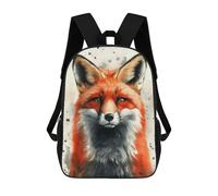 sinyumoney Sacs À Dos Imprimés En 3D Pour Enfants Red Fox Watercolor Portrait Sacs À Dos Scolaires Garçon Fille Avec Grandes Poches Pour Enfants 17inch