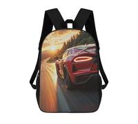 sinyumoney Sacs À Dos Imprimés En 3D Pour Enfants Red Sports Car Sunset Drive : Sac À Dos Scolaire Mignon Pour Garçons, Idéal Pour Les Activités De Plein Air Et Les Sorties Au Collège 17inch