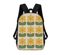 sinyumoney Sacs À Dos Imprimés En 3D Pour Enfants Retro Floral Pattern : Sac À Dos Scolaire Mignon Pour Garçons, Idéal Pour Les Activités De Plein Air Et Les Sorties Au Collège 17inch