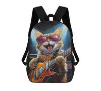 sinyumoney Sacs À Dos Imprimés En 3D Pour Enfants Rock Star Cat Guitar Performance Sacs À Dos Tendance Et Décontractés, Sacs De Voyage Mignons, Sacs À Dos Décontractés Pour Garçons Et Filles