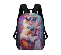 sinyumoney Sacs À Dos Imprimés En 3D Pour Enfants Rock Star Cat Guitarist Sacs À Dos Tendance Et Décontractés, Sacs De Voyage Mignons, Sacs À Dos Décontractés Pour Garçons Et Filles