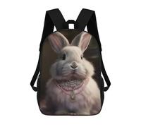 sinyumoney Sacs À Dos Imprimés En 3D Pour Enfants Royal Bunny Jewels : Sac À Dos Scolaire Mignon Pour Garçons, Idéal Pour Les Activités De Plein Air Et Les Sorties Au Collège 17inch