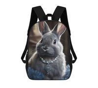 sinyumoney Sacs À Dos Imprimés En 3D Pour Enfants Royal Bunny Portrait : Sac À Dos Scolaire Mignon Pour Garçons, Idéal Pour Les Activités De Plein Air Et Les Sorties Au Collège 17inch
