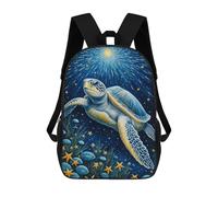 sinyumoney Sacs À Dos Imprimés En 3D Pour Enfants Sea Turtle in Starry Night Sacs À Dos Tendance Et Décontractés, Sacs De Voyage Mignons, Sacs À Dos Décontractés Pour Garçons Et Filles