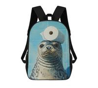sinyumoney Sacs À Dos Imprimés En 3D Pour Enfants Seal with Toilet Paper Roll on Head-1 Sacs À Dos Tendance Et Décontractés, Sacs De Voyage Mignons, Sacs À Dos Décontractés Pour Garçons Et Filles