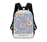 sinyumoney Sacs À Dos Imprimés En 3D Pour Enfants Seoul Hibiscus Flower Market Sacs À Dos Tendance Et Décontractés, Sacs De Voyage Mignons, Sacs À Dos Décontractés Pour Garçons Et Filles
