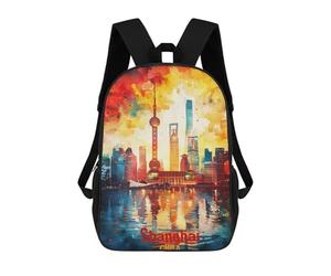 sinyumoney Sacs À Dos Imprimés En 3D Pour Enfants Shangai China Sacs À Dos Scolaires Garçon Fille Avec Grandes Poches Pour Enfants 17inch