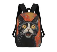 sinyumoney Sacs À Dos Imprimés En 3D Pour Enfants Shocked Cat Funny Animal Sacs À Dos Tendance Et Décontractés, Sacs De Voyage Mignons, Sacs À Dos Décontractés Pour Garçons Et Filles