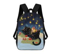 sinyumoney Sacs À Dos Imprimés En 3D Pour Enfants Sleeping Cat Under Starry Sky Sacs À Dos Tendance Et Décontractés, Sacs De Voyage Mignons, Sacs À Dos Décontractés Pour Garçons Et Filles