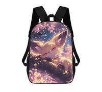 sinyumoney Sacs À Dos Imprimés En 3D Pour Enfants Sleeping Fox in Cherry Blossoms Sacs À Dos Scolaires Garçon Fille Avec Grandes Poches Pour Enfants 17inch