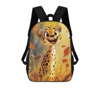 sinyumoney Sacs À Dos Imprimés En 3D Pour Enfants Smiling Cheetah in Autumn : Sac À Dos Scolaire Mignon Pour Garçons, Idéal Pour Les Activités De Plein Air Et Les Sorties Au Collège 17inch