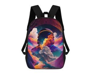 sinyumoney Sacs À Dos Imprimés En 3D Pour Enfants Space Clouds Colorful : Sac À Dos Scolaire Mignon Pour Garçons, Idéal Pour Les Activités De Plein Air Et Les Sorties Au Collège 17inch