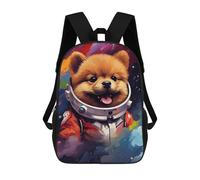 sinyumoney Sacs À Dos Imprimés En 3D Pour Enfants Space Dog Adventure-16 Sacs À Dos Scolaires Garçon Fille Avec Grandes Poches Pour Enfants 17inch