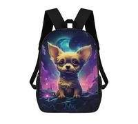 sinyumoney Sacs À Dos Imprimés En 3D Pour Enfants Space Pup Cute Dog in Galaxy Art Sacs À Dos Scolaires Garçon Fille Avec Grandes Poches Pour Enfants 17inch