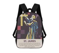 sinyumoney Sacs À Dos Imprimés En 3D Pour Enfants ST JAMES : Sac À Dos Scolaire Mignon Pour Garçons, Idéal Pour Les Activités De Plein Air Et Les Sorties Au Collège 17inch