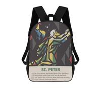 sinyumoney Sacs À Dos Imprimés En 3D Pour Enfants ST PETER : Sac À Dos Scolaire Mignon Pour Garçons, Idéal Pour Les Activités De Plein Air Et Les Sorties Au Collège 17inch