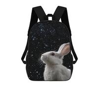 sinyumoney Sacs À Dos Imprimés En 3D Pour Enfants Starry Night Bunny Gazing Sacs À Dos Tendance Et Décontractés, Sacs De Voyage Mignons, Sacs À Dos Décontractés Pour Garçons Et Filles
