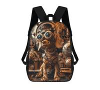 sinyumoney Sacs À Dos Imprimés En 3D Pour Enfants Steampunk Dog Cocker : Sac À Dos Scolaire Mignon Pour Garçons, Idéal Pour Les Activités De Plein Air Et Les Sorties Au Collège 17inch