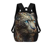 sinyumoney Sacs À Dos Imprimés En 3D Pour Enfants Steampunk Leopard Portrait-4 Sacs À Dos Scolaires Garçon Fille Avec Grandes Poches Pour Enfants 17inch