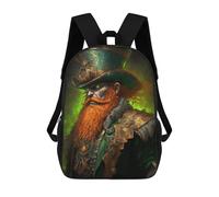 sinyumoney Sacs À Dos Imprimés En 3D Pour Enfants Steampunk Wizard Portrait Sacs À Dos Scolaires Garçon Fille Avec Grandes Poches Pour Enfants 17inch