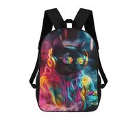 sinyumoney Sacs À Dos Imprimés En 3D Pour Enfants Stylish Cat in Neon Jacket Sacs À Dos Tendance Et Décontractés, Sacs De Voyage Mignons, Sacs À Dos Décontractés Pour Garçons Et Filles