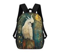 sinyumoney Sacs À Dos Imprimés En 3D Pour Enfants Sulphur Crested Cockatoo : Sac À Dos Scolaire Mignon Pour Garçons, Idéal Pour Les Activités De Plein Air Et Les Sorties Au Collège 17inch