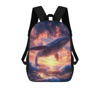 sinyumoney Sacs À Dos Imprimés En 3D Pour Enfants Sunset Whale : Sac À Dos Scolaire Mignon Pour Garçons, Idéal Pour Les Activités De Plein Air Et Les Sorties Au Collège 17inch