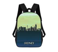 sinyumoney Sacs À Dos Imprimés En 3D Pour Enfants Sydney City Skyline : Sac À Dos Scolaire Mignon Pour Garçons, Idéal Pour Les Activités De Plein Air Et Les Sorties Au Collège 17inch