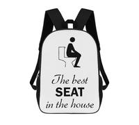 sinyumoney Sacs À Dos Imprimés En 3D Pour Enfants The Best Seat In The House : Sac À Dos Scolaire Mignon Pour Garçons, Idéal Pour Les Activités De Plein Air Et Les Sorties Au Collège 17inch