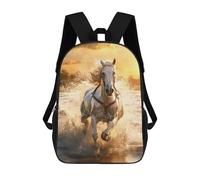 sinyumoney Sacs À Dos Imprimés En 3D Pour Enfants The Galloping Stallion : Sac À Dos Scolaire Mignon Pour Garçons, Idéal Pour Les Activités De Plein Air Et Les Sorties Au Collège 17inch