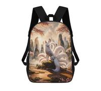 sinyumoney Sacs À Dos Imprimés En 3D Pour Enfants The Nine Tailed Kitsune : Sac À Dos Scolaire Mignon Pour Garçons, Idéal Pour Les Activités De Plein Air Et Les Sorties Au Collège 17inch