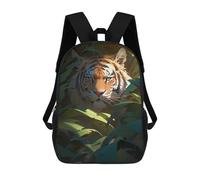 sinyumoney Sacs À Dos Imprimés En 3D Pour Enfants Tiger in The Jungle-7 Sacs À Dos Scolaires Garçon Fille Avec Grandes Poches Pour Enfants 17inch