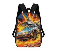 sinyumoney Sacs À Dos Imprimés En 3D Pour Enfants Time Machine Adventure Sacs À Dos Scolaires Garçon Fille Avec Grandes Poches Pour Enfants 17inch