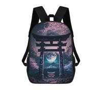 sinyumoney Sacs À Dos Imprimés En 3D Pour Enfants Torii Gate Moonlit Night Sacs À Dos Scolaires Garçon Fille Avec Grandes Poches Pour Enfants 17inch