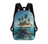 sinyumoney Sacs À Dos Imprimés En 3D Pour Enfants Tropical Island Paradise-1 Sacs À Dos Tendance Et Décontractés, Sacs De Voyage Mignons, Sacs À Dos Décontractés Pour Garçons Et Filles