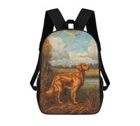 sinyumoney Sacs À Dos Imprimés En 3D Pour Enfants Vintage Golden Retriever : Sac À Dos Scolaire Mignon Pour Garçons, Idéal Pour Les Activités De Plein Air Et Les Sorties Au Collège 17inch