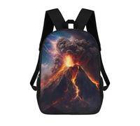 sinyumoney Sacs À Dos Imprimés En 3D Pour Enfants Volcano Eruption with Lightning : Sac À Dos Scolaire Mignon Pour Garçons, Idéal Pour Les Activités De Plein Air Et Les Sorties Au Collège 17inch