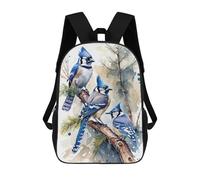 sinyumoney Sacs À Dos Imprimés En 3D Pour Enfants Watercolor Blue Jay Bird : Sac À Dos Scolaire Mignon Pour Garçons, Idéal Pour Les Activités De Plein Air Et Les Sorties Au Collège 17inch